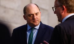 Ben Wallace at the second day of a Nato council meeting of defence ministers in Brussels, Belgium, 13 October 2022.