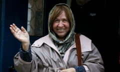 Svetlana Alexievich in Belarus after winning the 2015 Nobel prize in literature. 