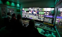 Wimbledon 2016 BBC Behind the Scenes<br>The main BBC domestic feed truck, called Atlantic, that contains footage from cameras across all courts during day five of the 2016 Wimbledon tennis championships at the All England Lawn Tennis Club on 1 July.