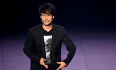 Japanese video game designer Hideo Kojima speaks on stage at the Sony PlayStation E3 press conference at the Shrine Auditorium in Los Angeles, California, June 13, 2016. / AFP PHOTO / ROBYN BECKROBYN BECK/AFP/Getty Images