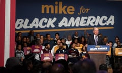 Mike Bloomberg speaks at the Buffalo Soldiers National Museum on 13 February to launch ‘Mike for Black America’, an effort to focus on issues relating to black Americans.