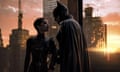 Robert Pattinson and Zoe Kravitz in Matt Reeves’ 2022 The Batman.