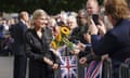 Prince Edward and Sophie, the Count and Countess of Wessex, meet members of the public outside Manchester’s central library.