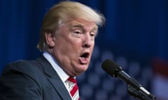 Republican presidential candidate Donald Trump speaks during a campaign rally in Aston, Pennsylvania on Thursday.