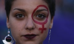 Chilean women march to protest gender-based violence<br>epa06349228 Chileans participate in an anti gender-based violence march a few hours before the international commemoration of the Day of the Elimination of the Violence against Women, in Santiago, Chile, 24 November 2017. EPA/ELVIS GONZALEZ