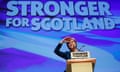 Scotland’s First Minister and leader of the Scottish National Party speaks at the party’s annual conference in Glasgow.