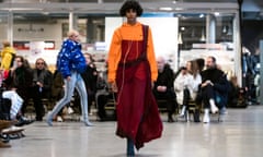 Vetements - Runway - Paris Fashion Week Haute Couture S/S 2017<br>epa05747259 A model presents a creation from the Spring/Summer 2017 Haute Couture collection by Georgian designer Demna Gvasalia for Vetement during the Paris Fashion Week in Paris, France, 24 January 2017. The presentation of the Haute Couture collections runs from 22 to 26 January EPA/ETIENNE LAURENT