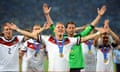 Germany v Argentina: 2014 FIFA World Cup Brazil Final<br>RIO DE JANEIRO, BRAZIL - JULY 13: Bastian Schweinsteiger of Germany celebrates following the 2014 World Cup Final match between Germany and Argentina at Maracana Stadium on July 13, 2014 in Rio de Janeiro, Brazil. (Photo by Chris Brunskill Ltd/Getty Images)