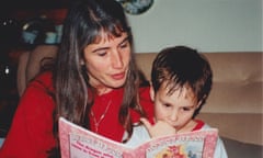 Marion Davis reading to a young nephew