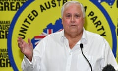 Clive Palmer at a media conference in Brisbane