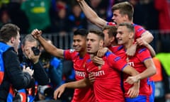 CSKA Moscow’s Croatian midfielder Nikola Vlasic celebrates