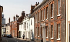 Historic buildings in Lower Brook Street, Ipswich, Suffolk