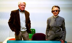 Robin and Lucienne Day at an exhibition of their work at the Barbican entitled ‘Pioneers of Contemporary Design’