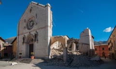 Church of San Benedetto da Norcia was destroyed by the earthquake in Norcia on 31 October.