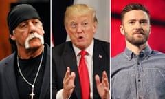 Hulk Hogan Donald Trump Justin Timberlake composite