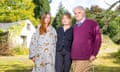 Harry Armstrong Evans’ sister Freddy, mother Alice and father Rupert near the family home in Cornwall.