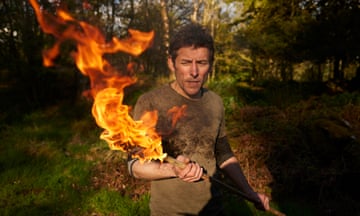 Darryl Kelbrick uses a traditional ring kiln to create barbecue charcoal