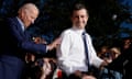 Pete Buttigieg endorses Joe Biden’s campaign in Dallas, Texas.