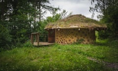 Cob roundhouse at Campwell, near Bath, UK.