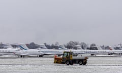 Private jets parked at the Swiss air force base in Duebendorf.