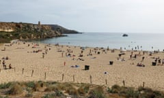 Golden Bay outside Mellieha in Malta.