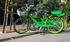 Lime electric bicycles in Sydney, Australia