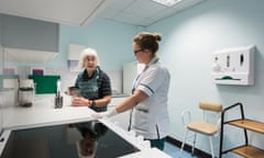 Occupational Therapist Amy Hemus helps Angela Rankin, 68, who suffered a stroke 1 week ago, in a purpose-built kitchen within the hospital, designed to help patients to rehabilitate following illness and/or surgery.
Addenbrooke's Hospital in Cambridge
By David Levene
19/12/14