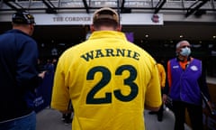 A fan in a Shane Warne jersey