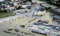 A flooded area next to the Rhone