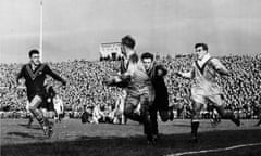 The first Great Britain v Australia rugby league to be televised in 1952.