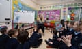 Pupils at Hazelwood integrated primary school in Newtownabbey