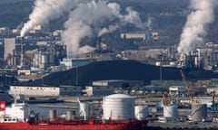 Coal is stockpiled after being imported at the Onahama port in Iwaki city, Fukushima prefecture