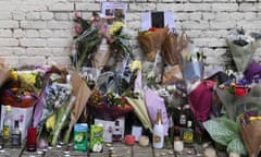 Tributes left for 18 year old Israel Ogunsola in Hackney, north east London