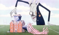 A 1982 film of Pink Floyd’s The Wall featured artwork by cartoonist Gerald Scarfe.