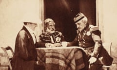 Roger Fenton photograph showing a war council at the headquarters of British Army field marshal Lord Raglan on 6 June 1855.