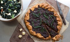 Caramelised onion galette with fried sage