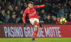 Nimes V Strasbourg, French Ligue 1.<br>NIMES, FRANCE -March 16: Teji Savanier #11 of Nimes in action during the Nimes V Strasbourg, French Ligue 1, regular season match at Stade des Costieres on March 16th 2019, Nimes, France (Photo by Tim Clayton/Corbis via Getty Images)