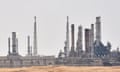 An Aramco oil facility near al-Khurj area, just south of the Saudi capital Riyadh.