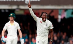 England's Jofra Archer celebrates at Lord's