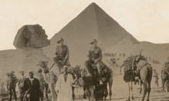 Joe and Oliver Cumberland in front of pyramid