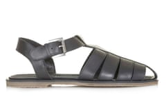 Leather cut-out sandals