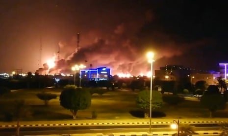 Saudi Arabia: major fire at world's largest oil refinery after attack – video