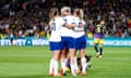 Photo by Daniela Porcelli/SPP/Shutterstock. Alessia Russo celebrates with teammates