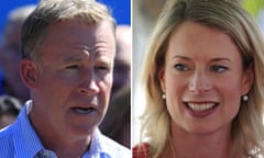 Tasmanian premier Will Hodgman and opposition leader Rebecca White