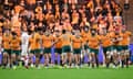 Wallabies players celebrate