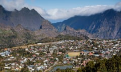 The town of Cilaos on Réunion 