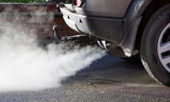 Exhaust cloud from a car