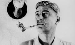 Theodor Seuss Geisel<br>MARCH 11, 1959 - LA JOLLA: Children’s book author Theodor Seuss Geisel with a whimsical plant-sprouting corncob pipe in his mouth standing under his 1940 sculpture of a character, called the Blue-Green Abelard, hanging on wall in his home. (Photo by John Bryson/Time Life Pictures/Getty Images)