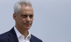 Rahm Emanuel<br>FILE - In this April 22, 2019, file photo, Chicago Mayor Rahm Emanuel waves as he arrives at a news conference outside of the south air traffic control tower at O’Hare International Airport in Chicago. (AP Photo/Kiichiro Sato, File)