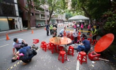 Members of the public take part in resilience training in Taiwan